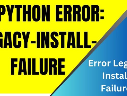 Error Legacy Install Failure